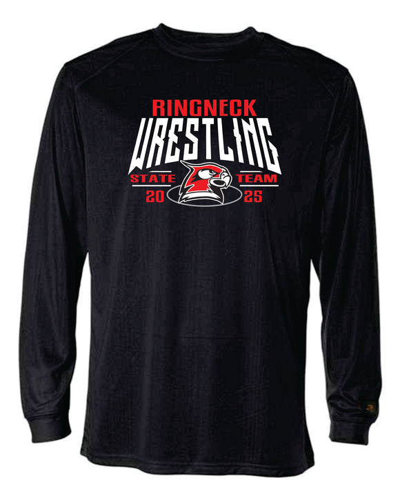 Badger Long Sleeve Dri-Fit Tee- HCHS State Wrestling 2025