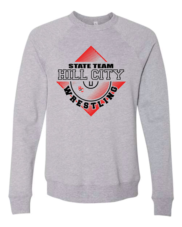 Bella Canvas Crewneck Sweatshirt- HCWC State Wrestling 2025