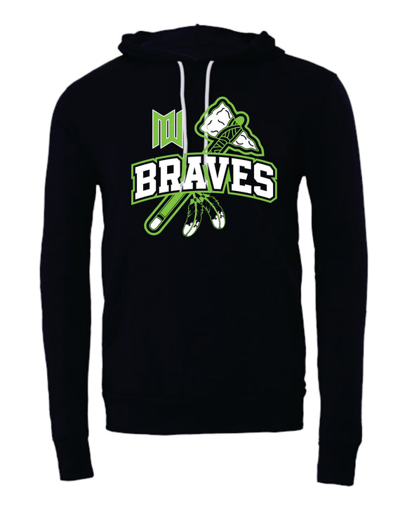 Bella Canvas Hooded Sweatshirt- Braves Baseball