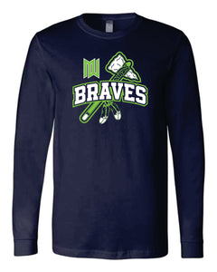 Bella Canvas Long Sleeve T-Shirt- Braves Baseball