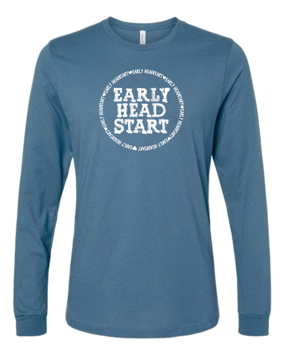 Early Head Start Circle (White Text) Long Sleeve T-Shirt