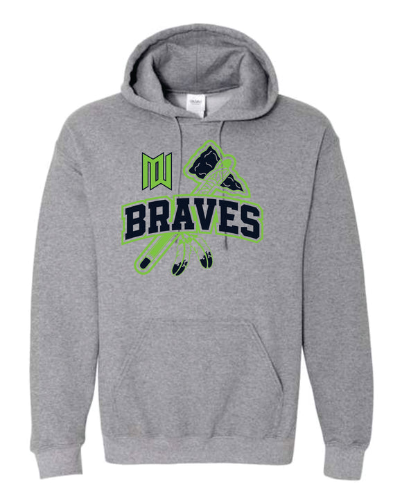 Gildan Hooded Sweatshirt- Braves Baseball
