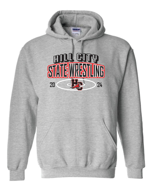 Gildan Hooded Sweatshirt- HCWC State Wrestling 2024