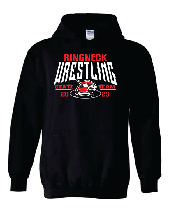 Gildan Hooded Sweatshirt- HCHS State Wrestling 2025