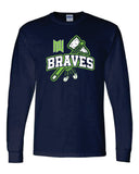 Gildan Long Sleeve Tee- Braves Baseball