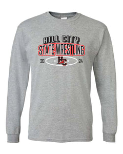 Gildan Long Sleeve Tee- HCWC State Wrestling 2024