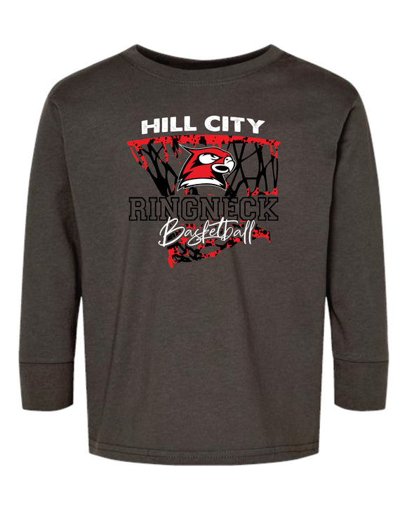 Rabbit Skins Toddler Long Sleeve T-Shirt - HCJH Girls Basketball 2025