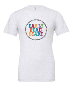 EHS T-shirt with circle design & multi-color letters